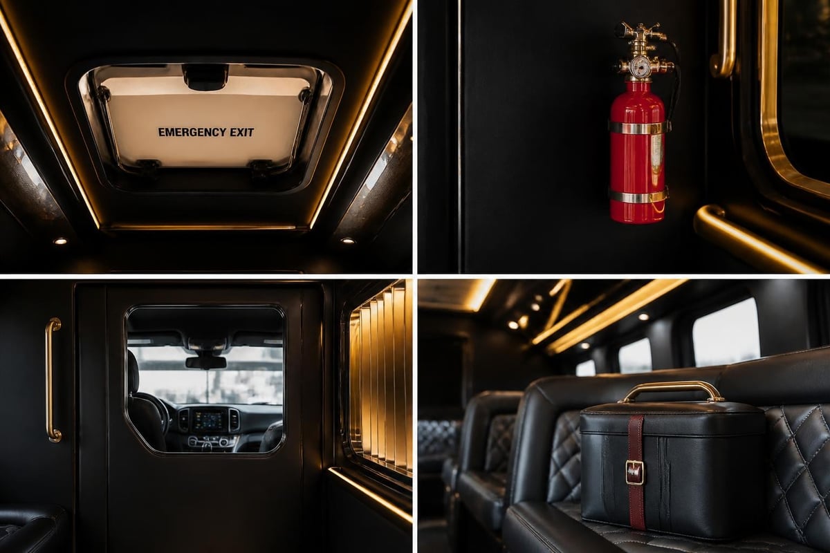 Party bus safety features