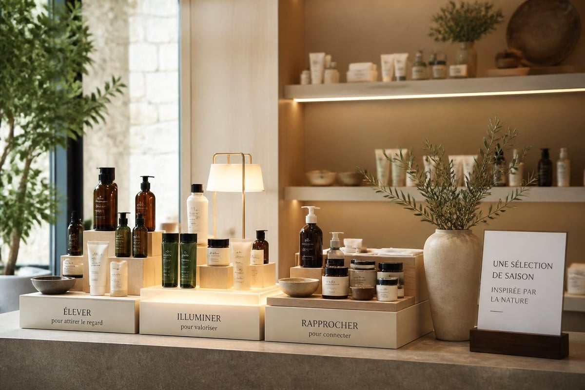 Merchandising cosmétiques professionnels