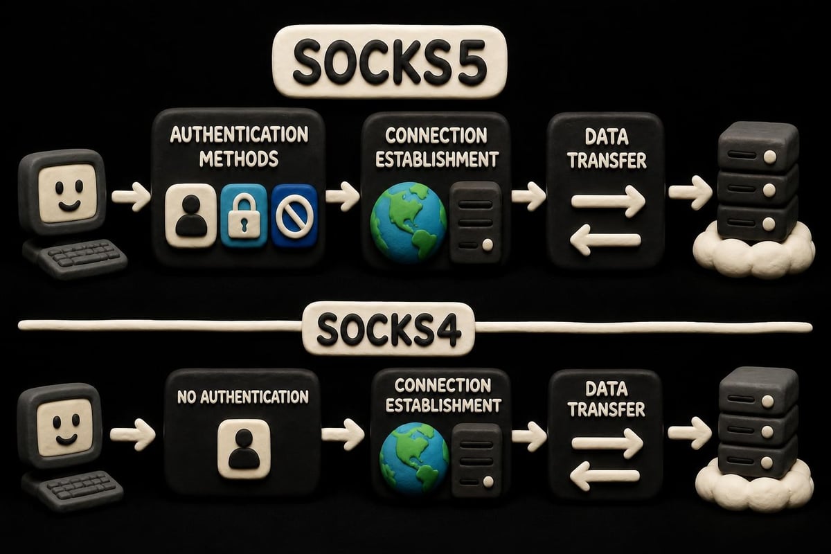 SOCKS proxy protocol layers