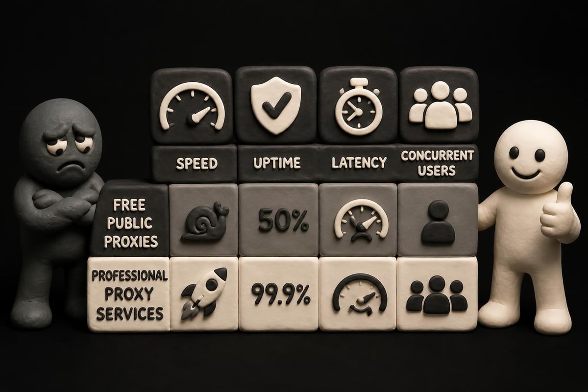 Free vs premium proxy performance
