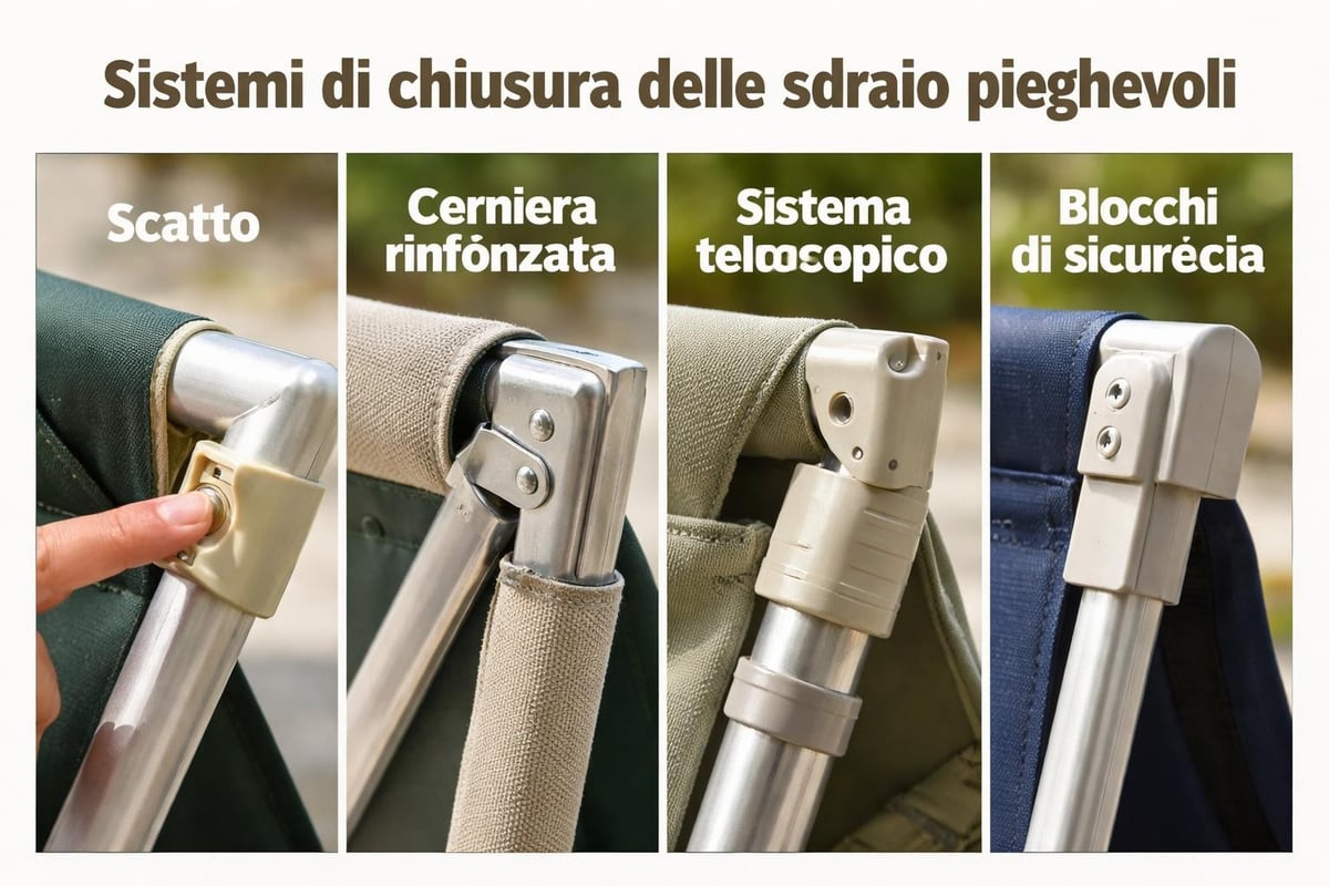 Meccanismi di apertura sdraio