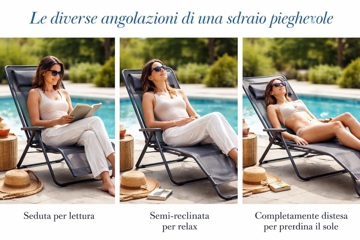Posizioni regolabili sdraio
