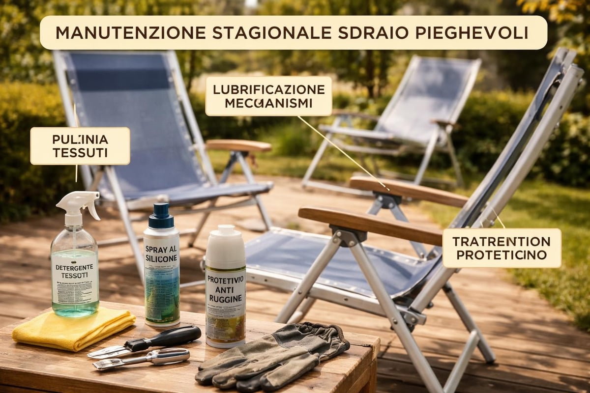 Manutenzione sdraio giardino