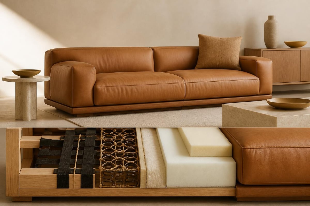Sofa frame construction components