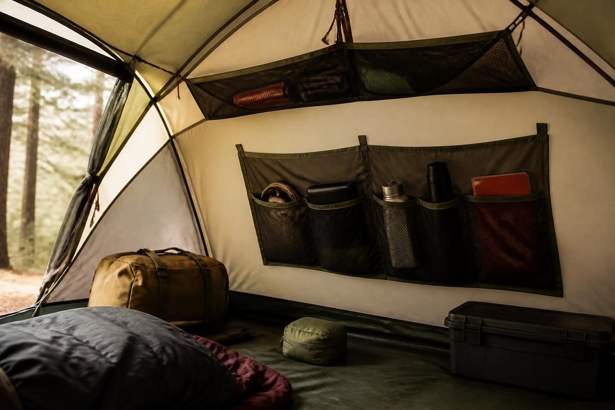Tent organization systems