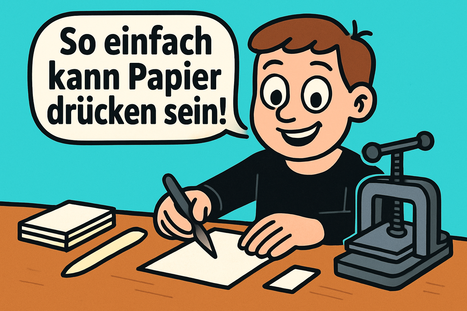 Schritt-für-Schritt-Anleitung: Papier richtig drücken