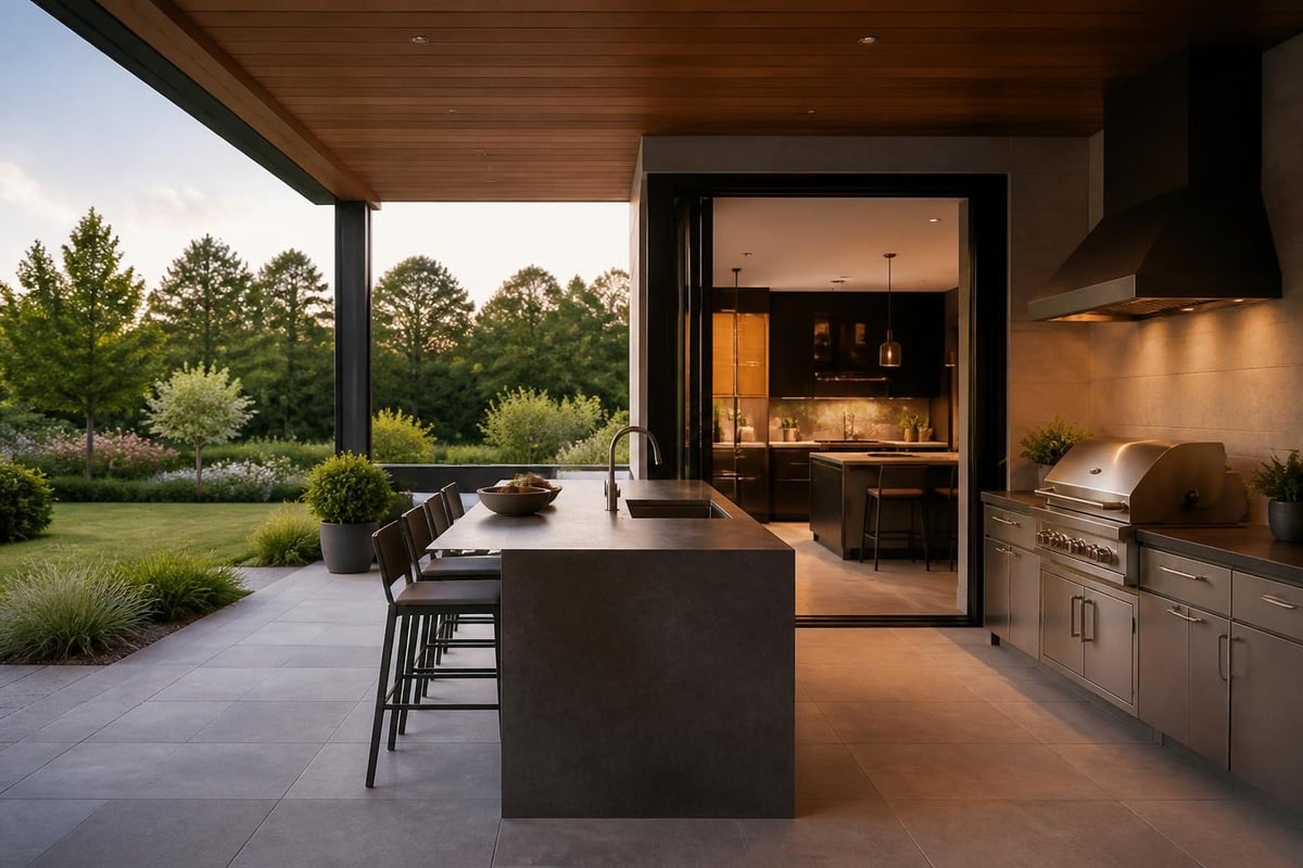 Outdoor kitchen integration