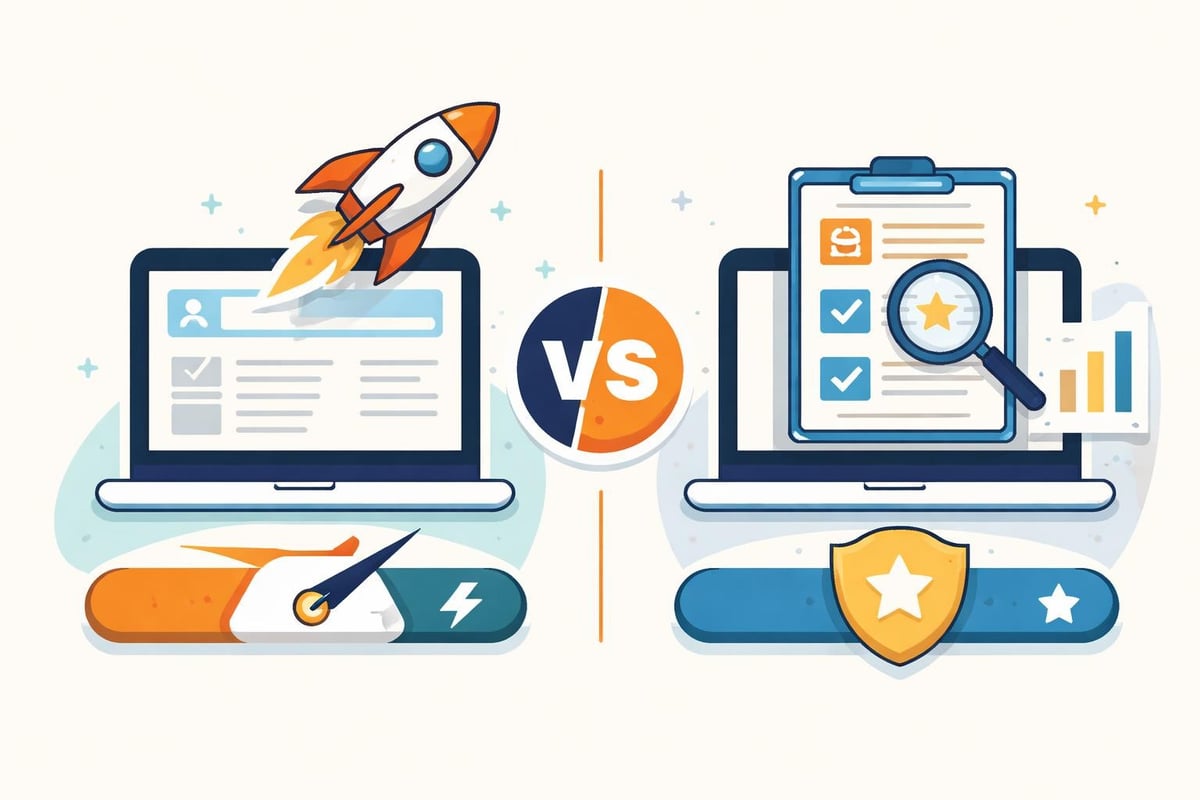 Job search workflow comparison