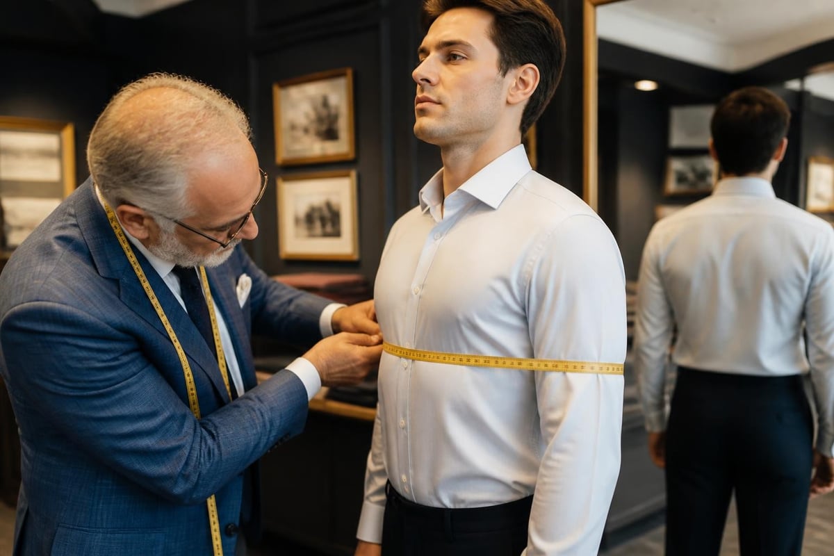 Custom suit measurement process