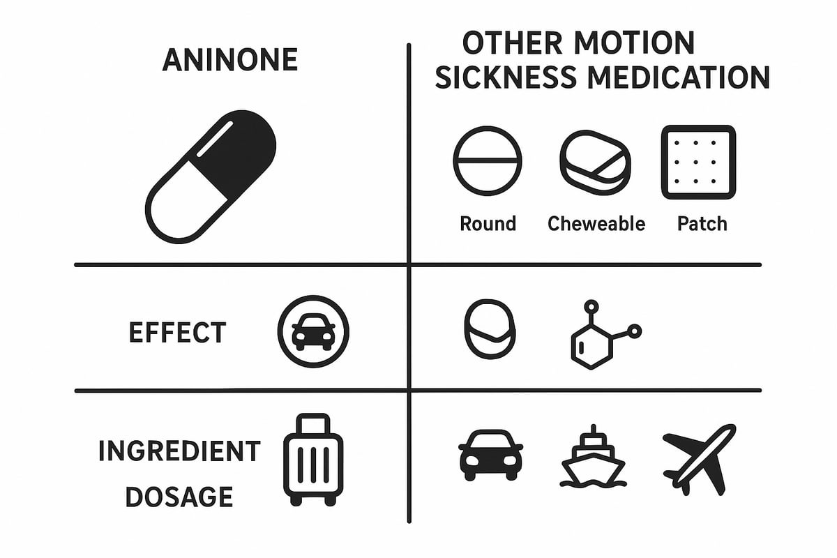 아네론 VS 멀미약: 효과, 차이점, 선택 가이드