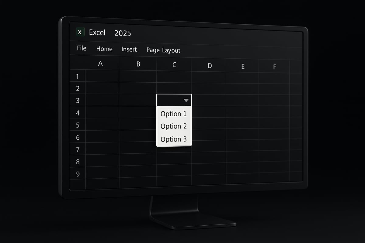 Understanding Drop-Down Lists in Excel 2025