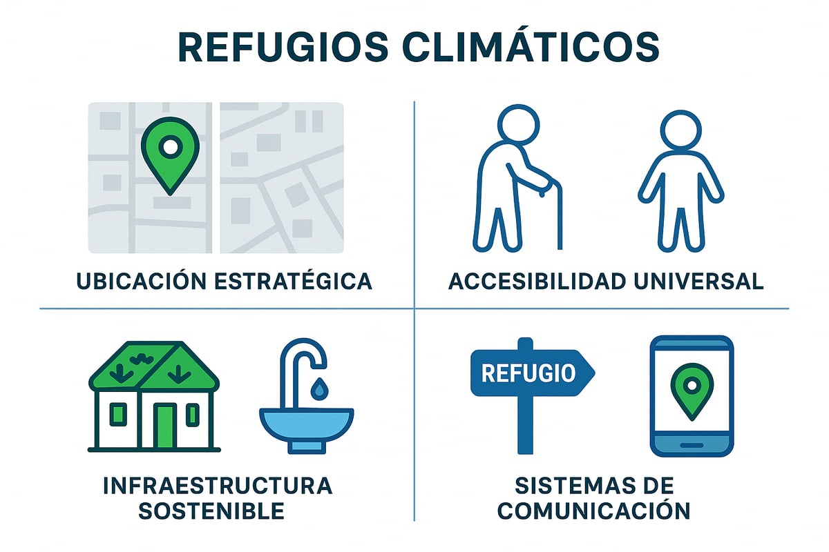 Características esenciales de un refugio climático eficaz