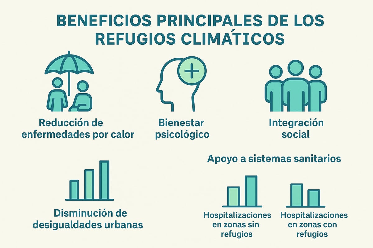 Beneficios de los refugios climáticos para la salud y la comunidad