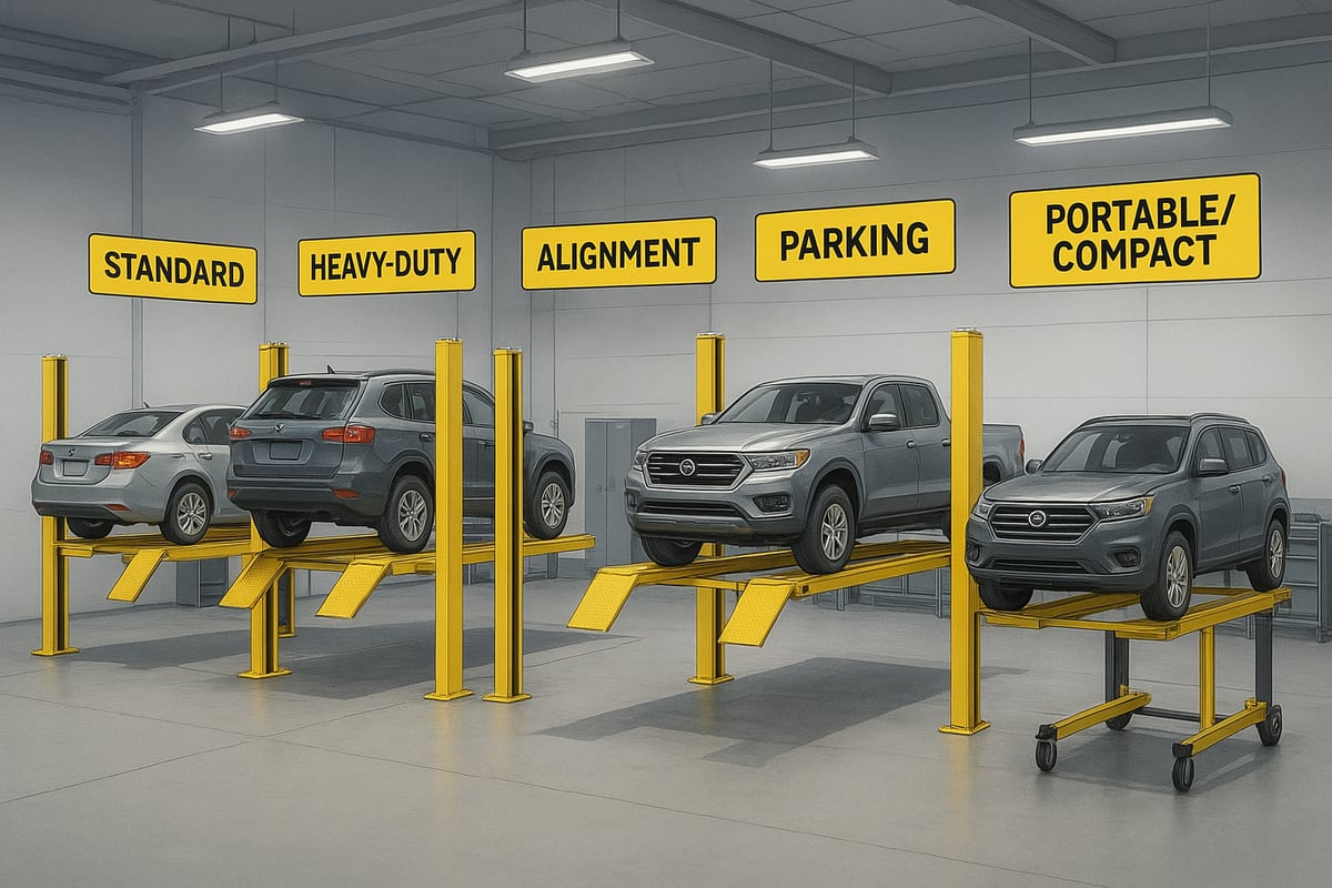 Types of 4 Post Lifts: Comparing Models and Features