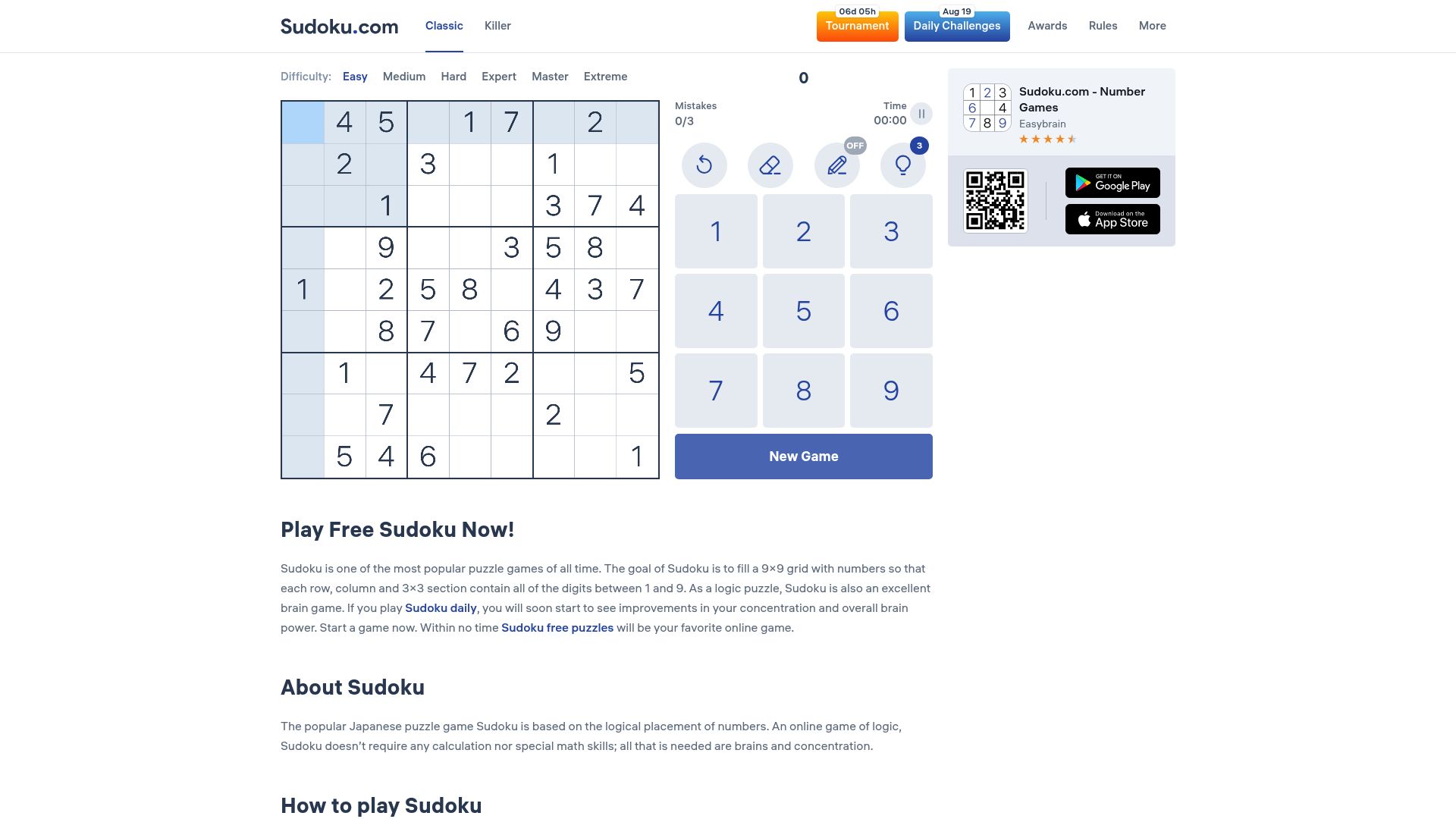 Top 10 Best Hard Sudoku Games to Challenge Your Mind in 2025 - Sudoku.com – Hard & Expert Puzzles