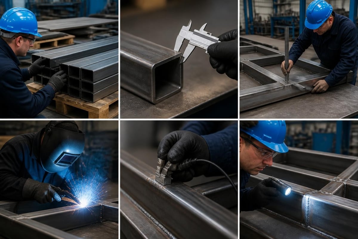 Welding quality control stages
