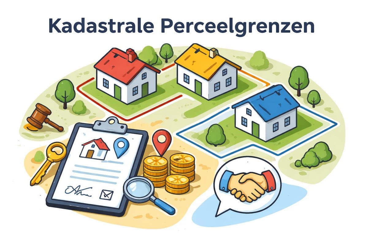 Kadastrale percelen grenzen en eigendomsrechten