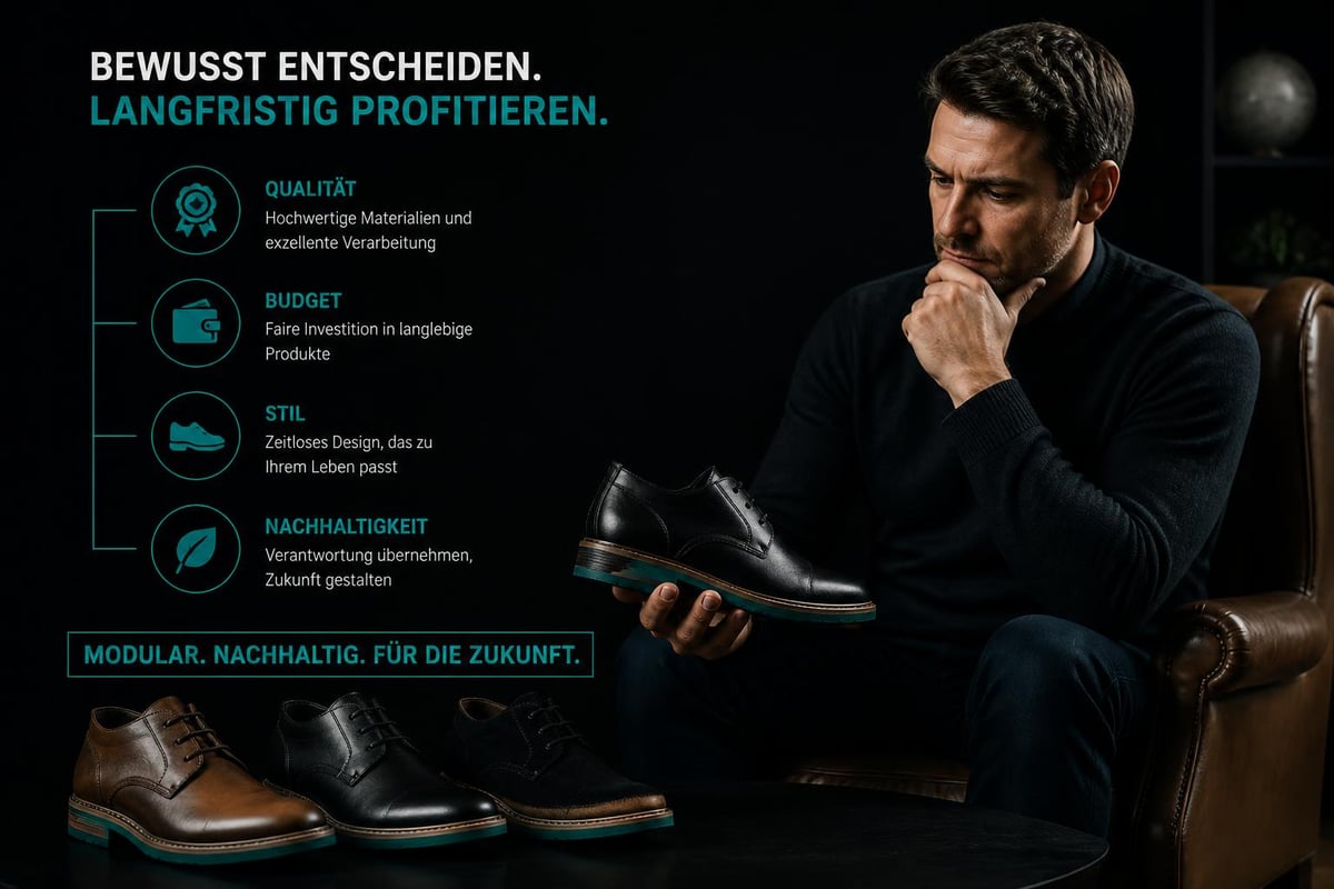 Schuh mens Kaufentscheidung