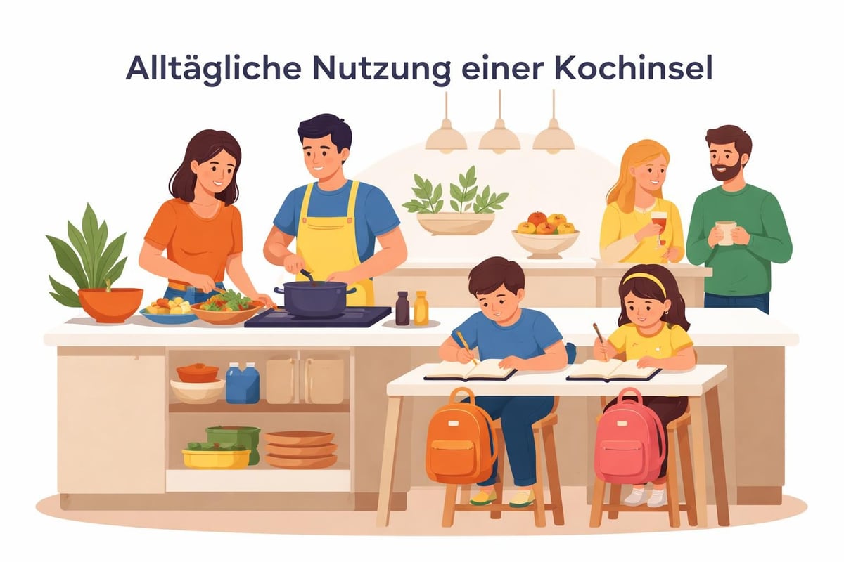 Familienküche mit Kochinsel