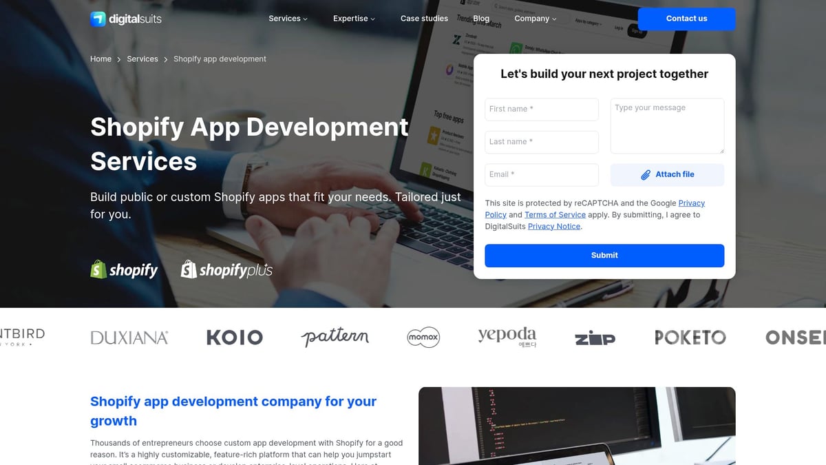 7 Shopify App Development Services to Boost Your Store in 2026 - DigitalSuits – Développement d’applications Shopify publiques et custom