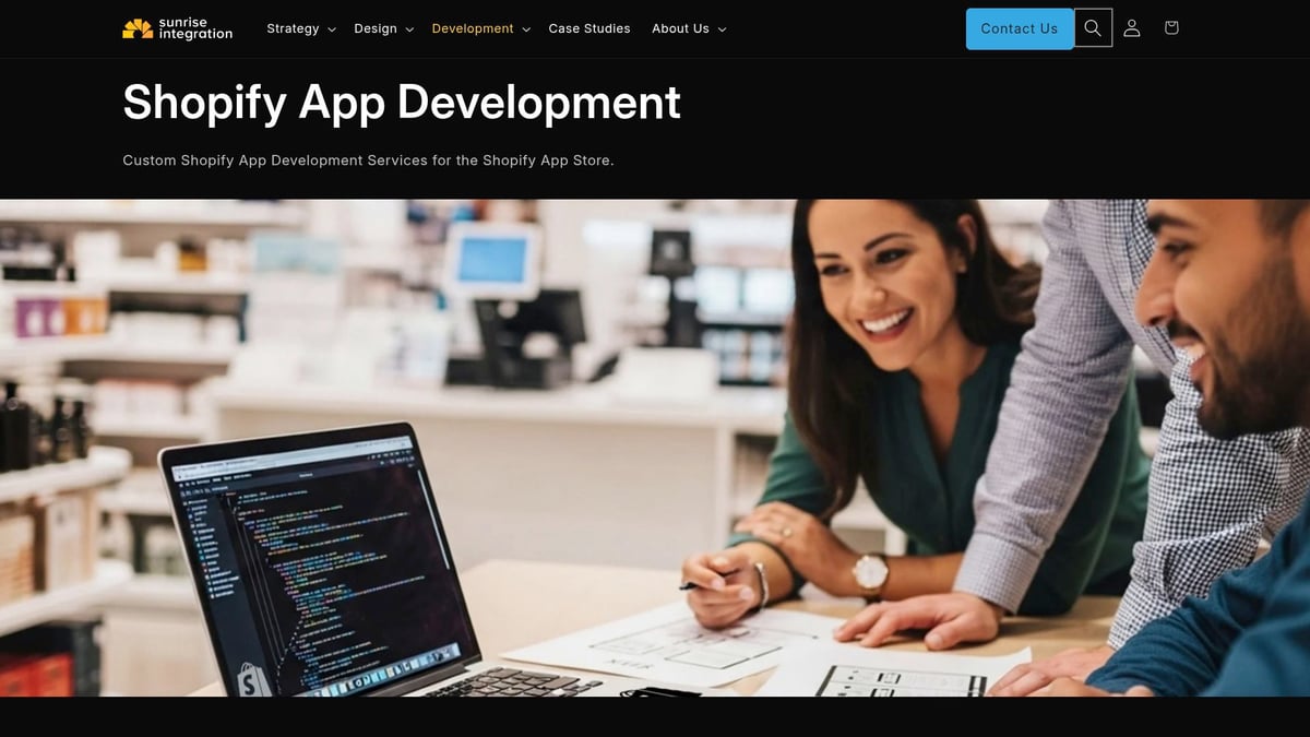7 Shopify App Development Services to Boost Your Store in 2026 - Sunrise Integration – Développement d’applications et connecteurs Shopify