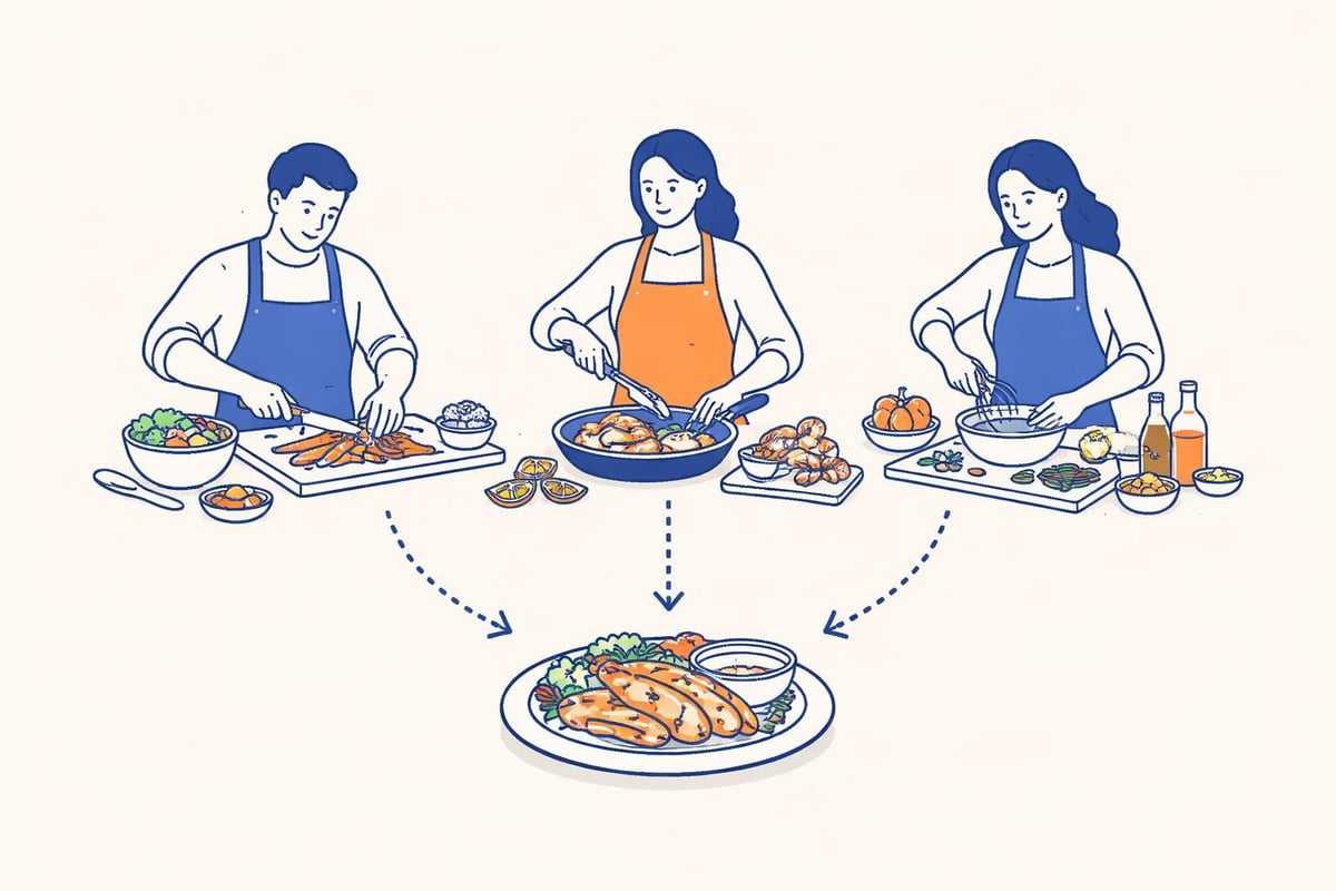 Kochaufgaben koordiniert verteilen