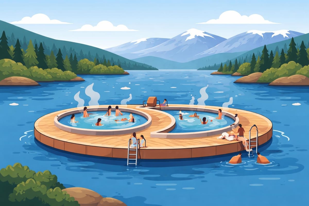 Vök Baths floating pool architecture