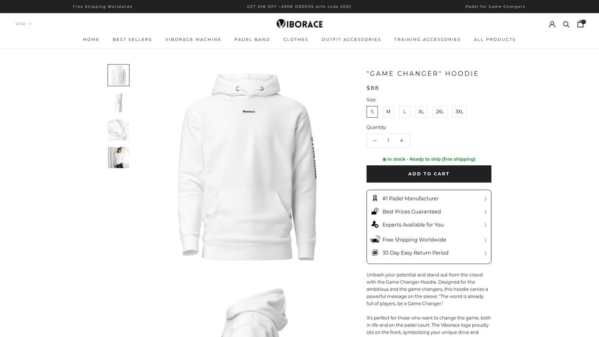 Top 8 Padel Sweatshirts for Style and Comfort in 2025 - “Game Changer” Hoodie – Viborace