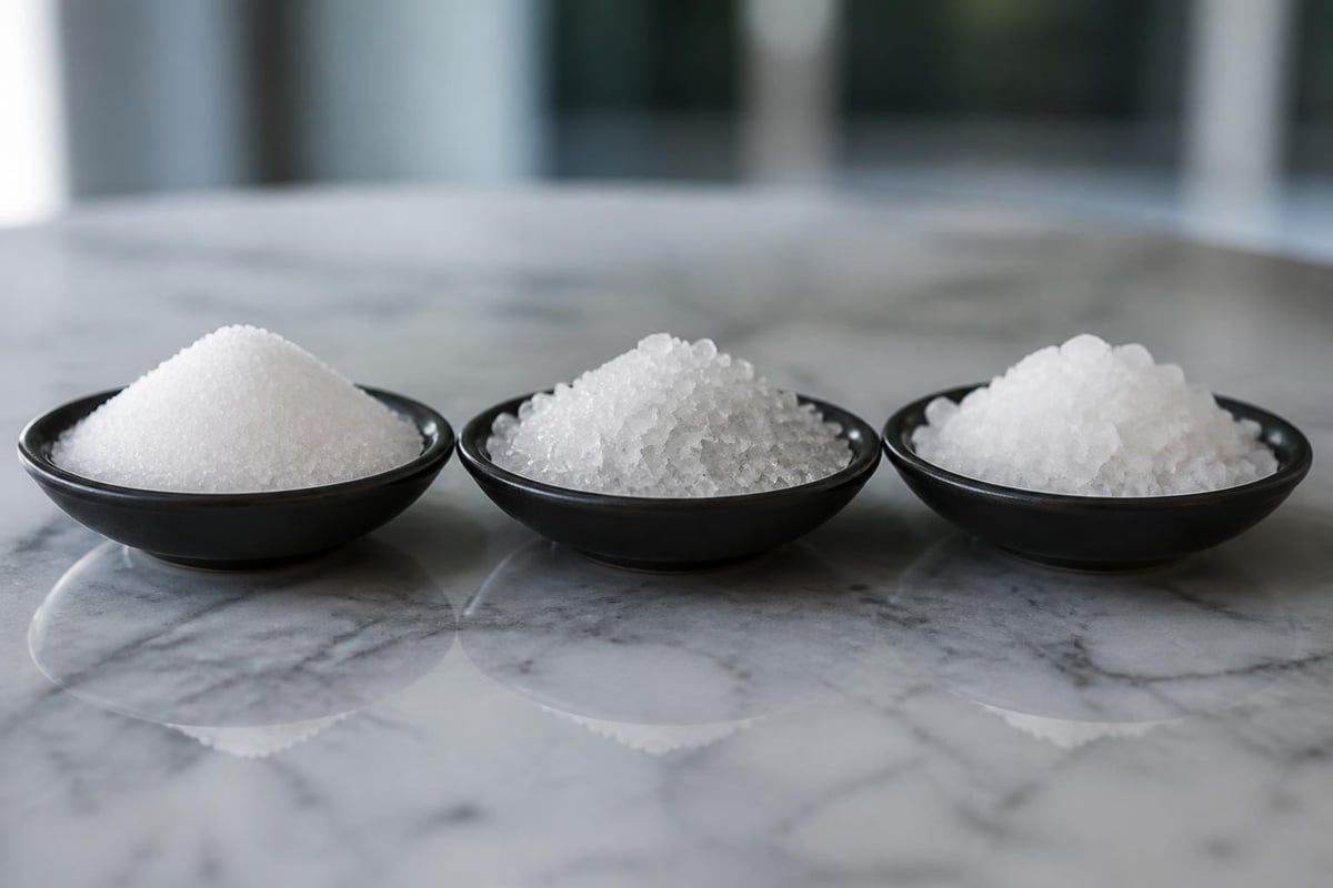 Chemical comparison of ice melt products