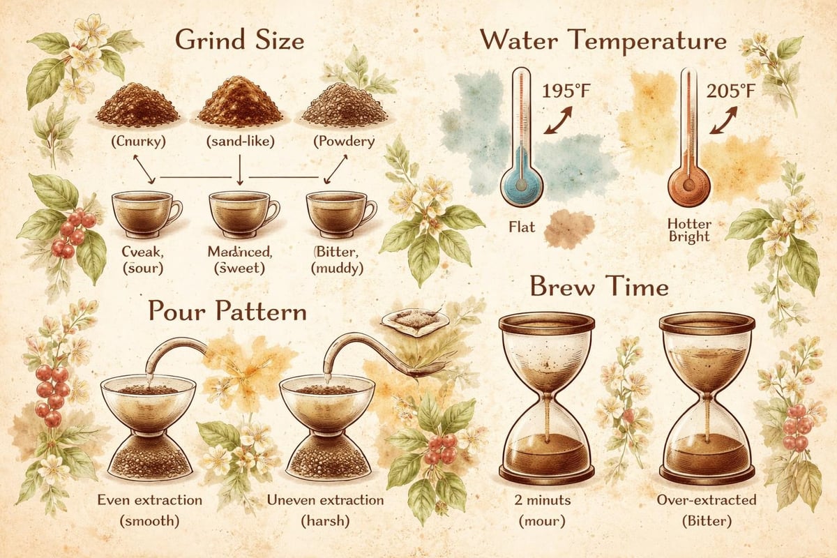 Pour over coffee variables