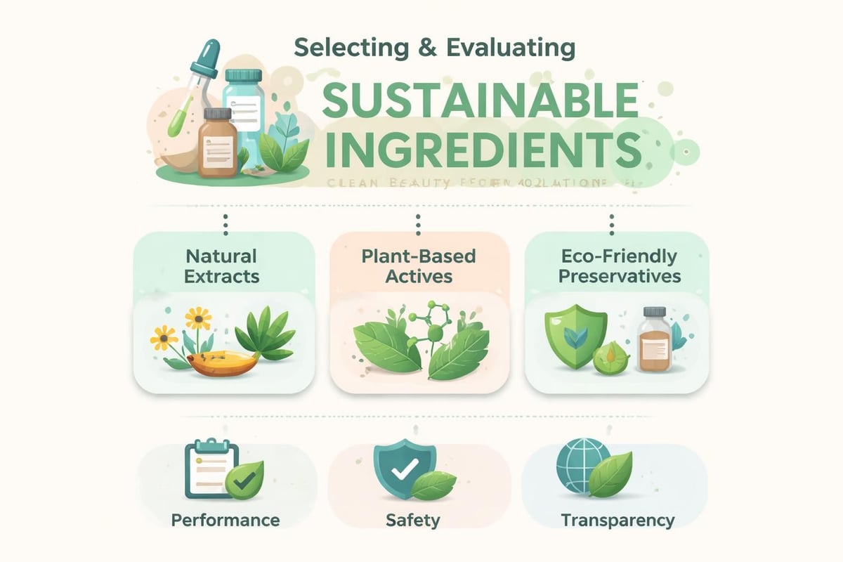 Clean beauty ingredient selection process