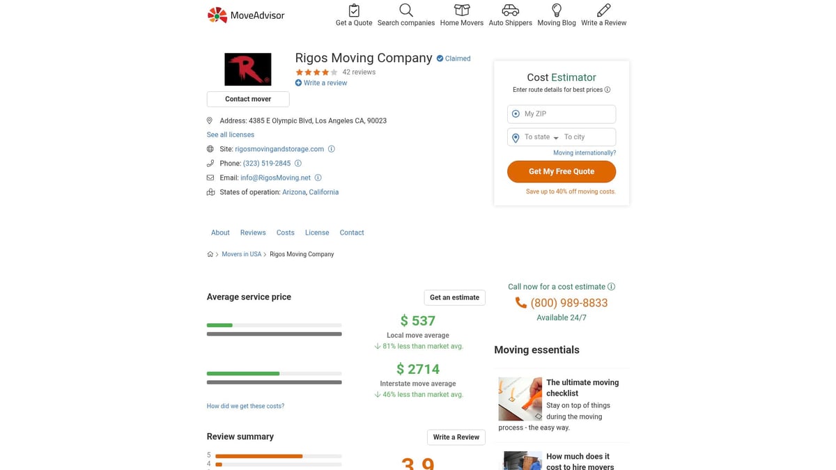 8 Top Toronto Movers to Trust in 2025 - Rigos Moving Company