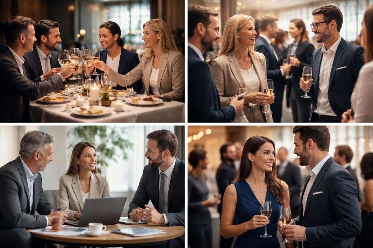 Geschäftliche Treffen und Networking