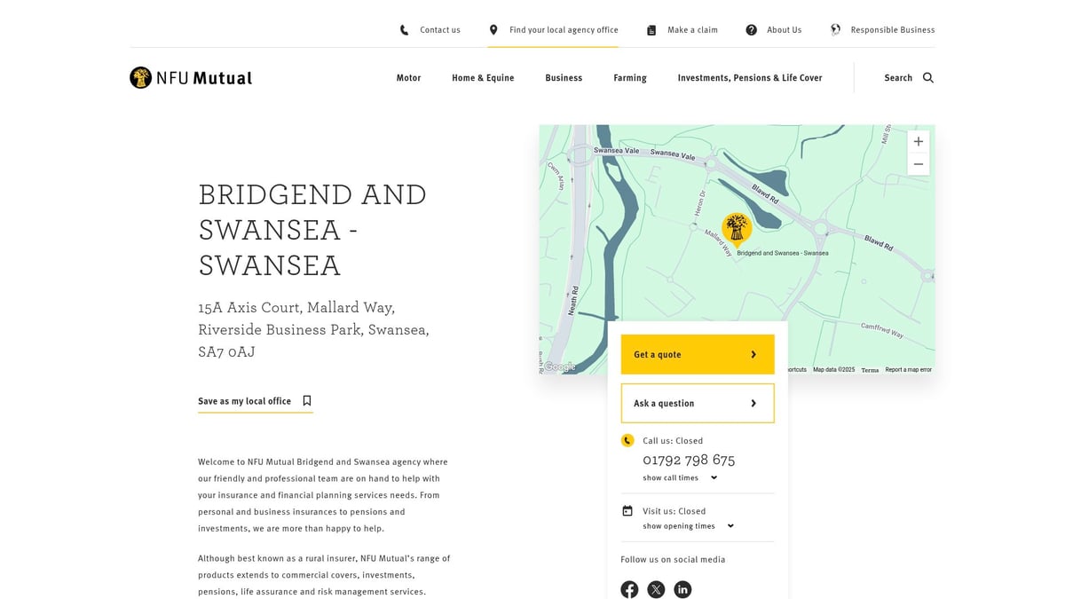 9 Essential Insurance Companies Swansea Residents Trust in 2025 - NFU Mutual Swansea
