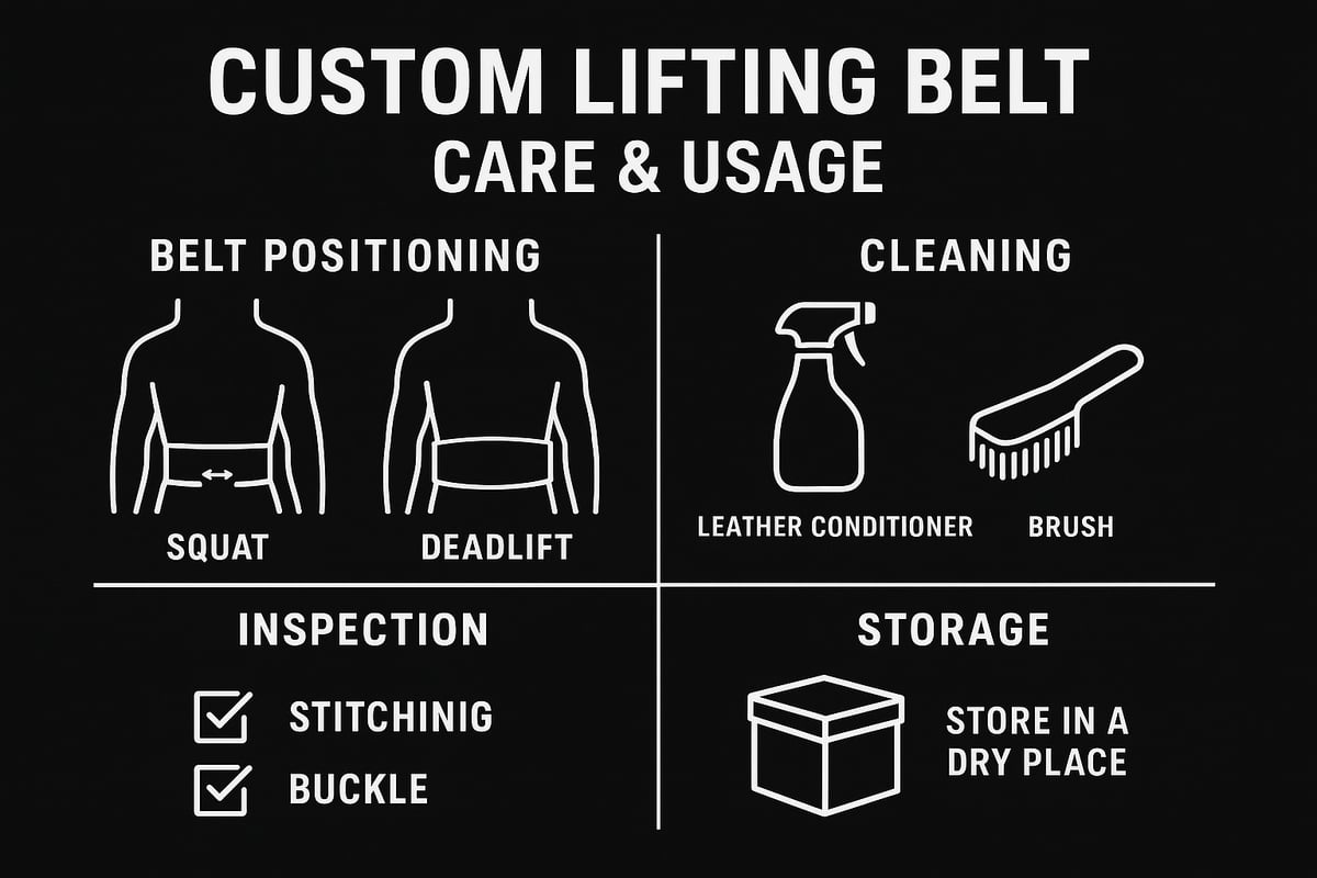 Proper Use, Care, and Maintenance of Custom Lifting Belts