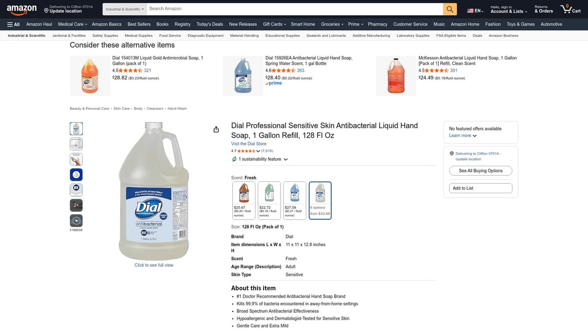 Top 7 Best Antibacterial Soap For Sensitive Skin in 2026 - Dial Professional Sensitive Skin Antibacterial Liquid Hand Soap