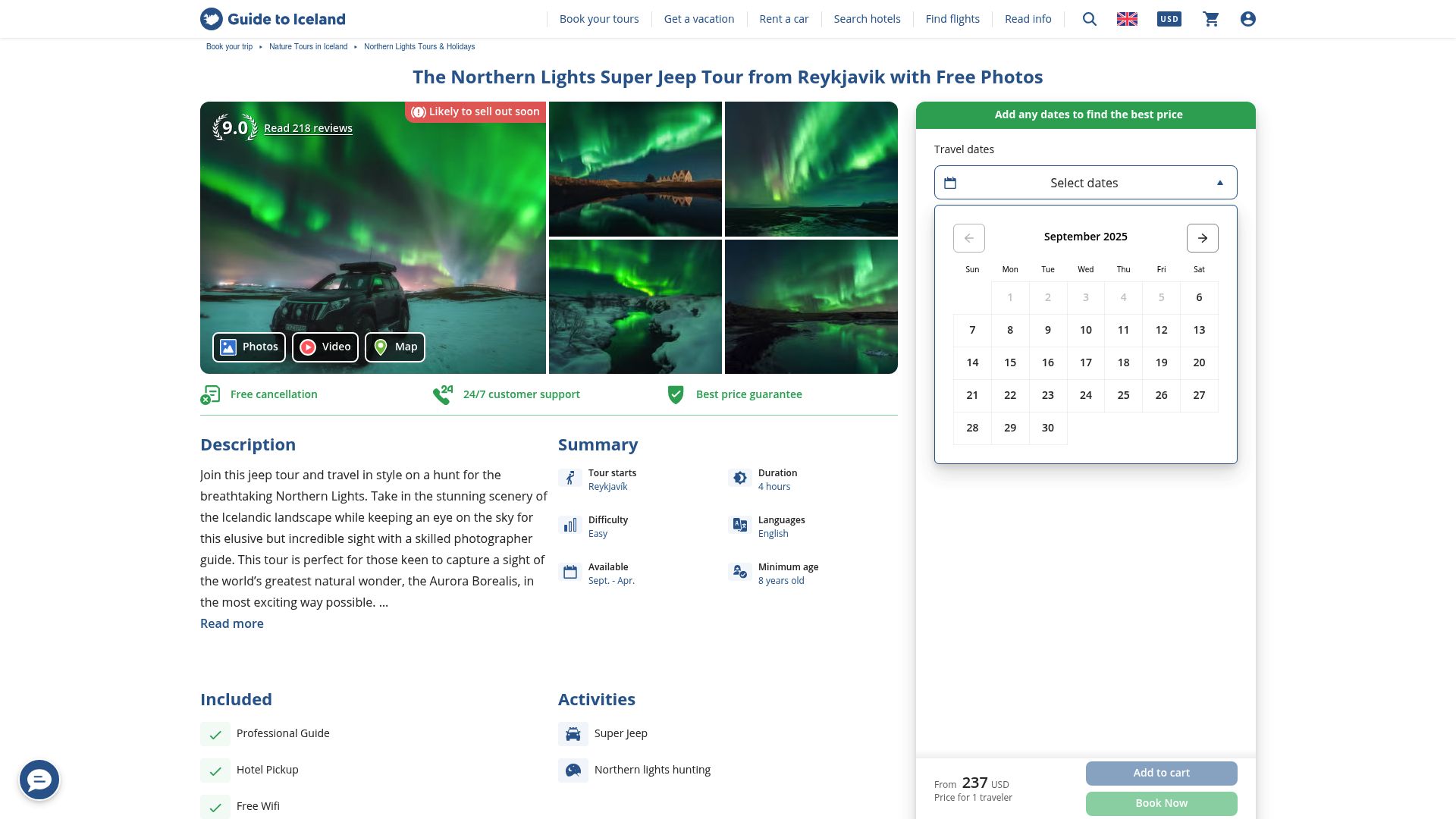 7 Best Northern Lights Vacation Packages for 2025 - The Northern Lights Super Jeep Tour from Reykjavik with Free Photos