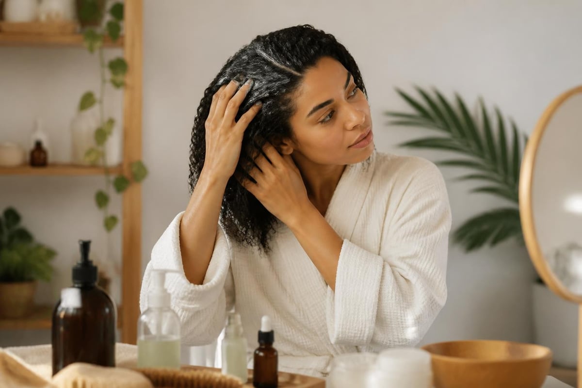 Dry scalp hair care routine