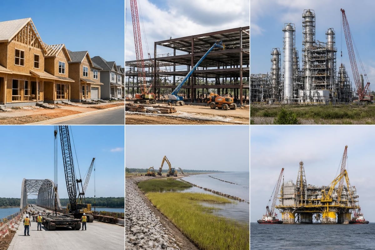 Louisiana construction market sectors