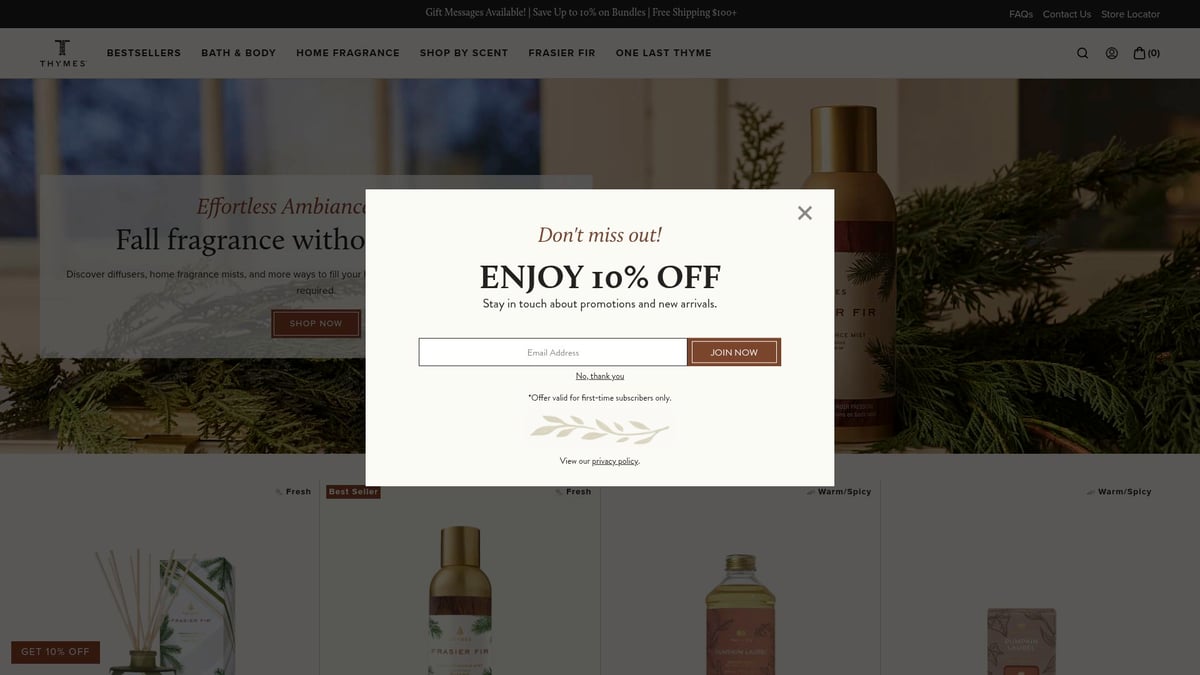 9 Best Christmas Candle Scents to Try in 2025 - Frasier Fir by Thymes