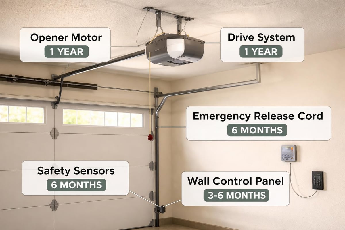 Garage opener components diagram