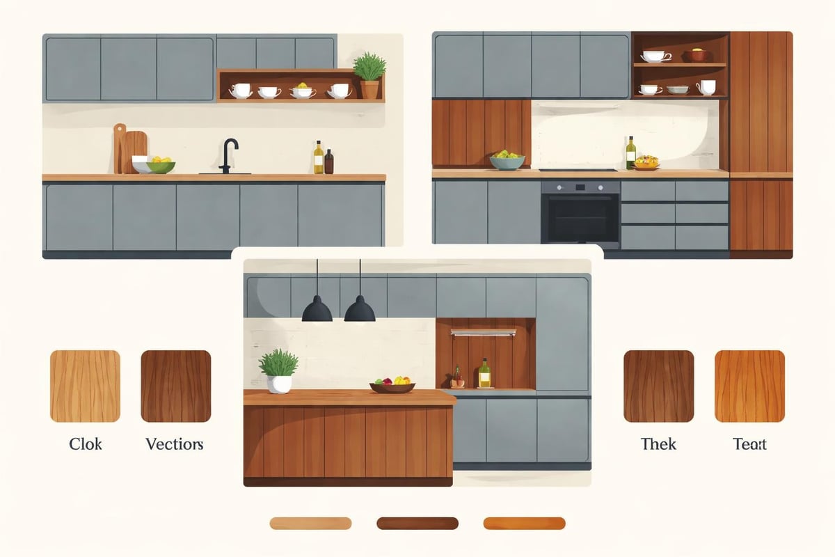 Grau-Holz-Kombination