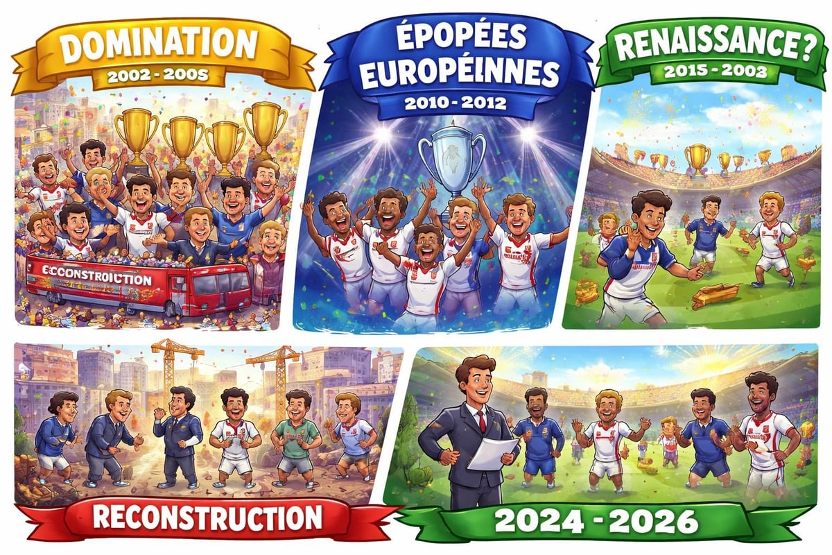 Timeline des succès de l'OL