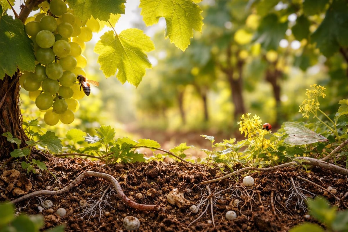Living vineyard ecosystem