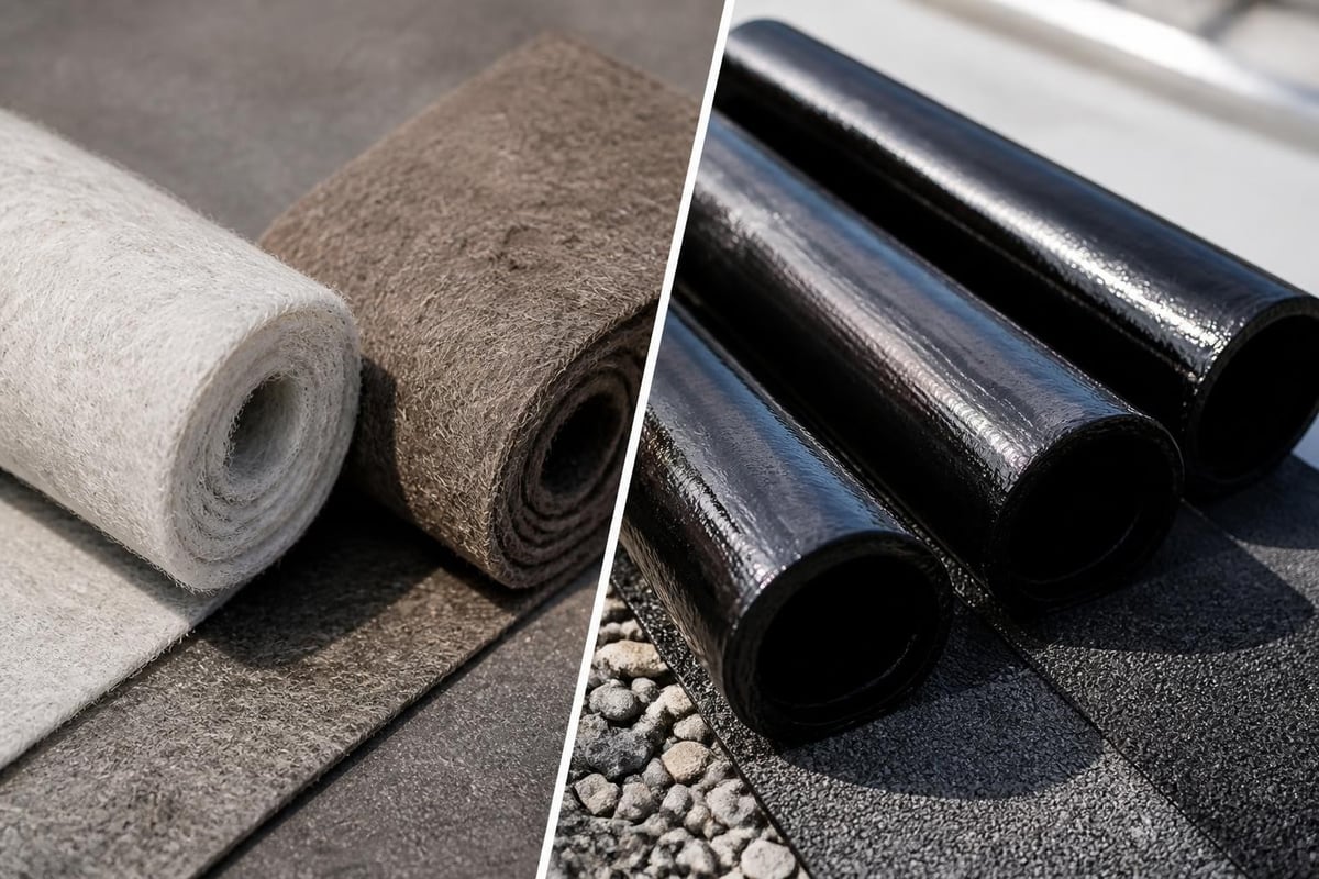 Built roof material comparison