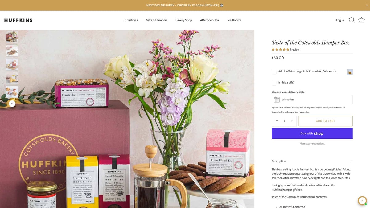 Top 10 Corporate Gifts for Clients to Impress in 2025 - Huffkins Taste of the Cotswolds Hamper Box