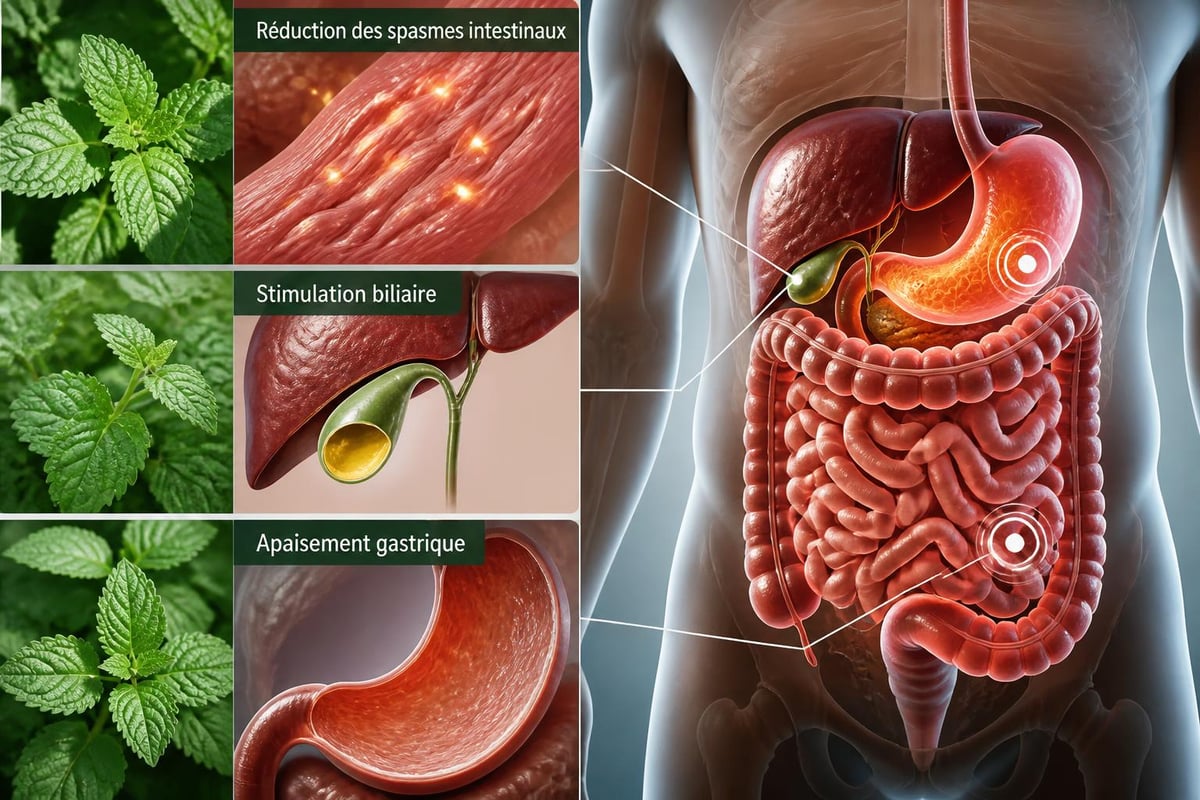 Effets digestifs de la tisane de mélisse