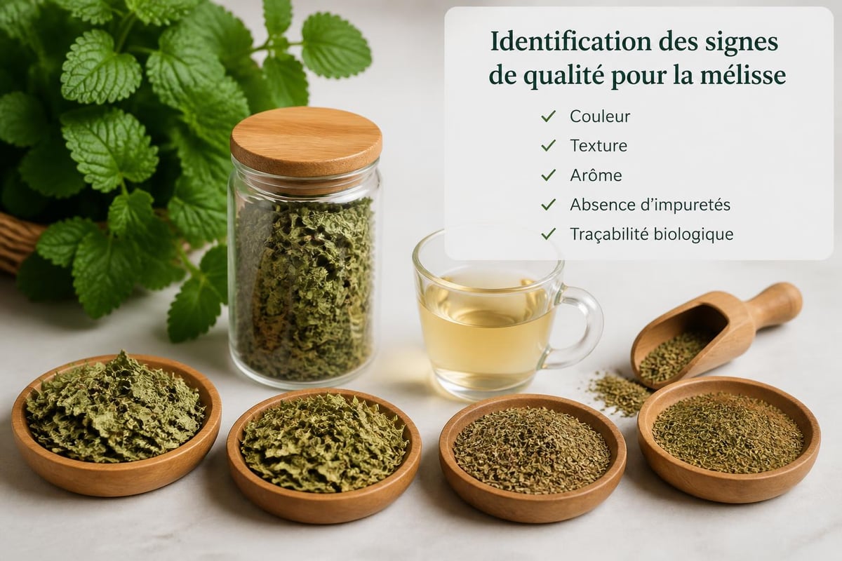 Critères de qualité de la mélisse séchée