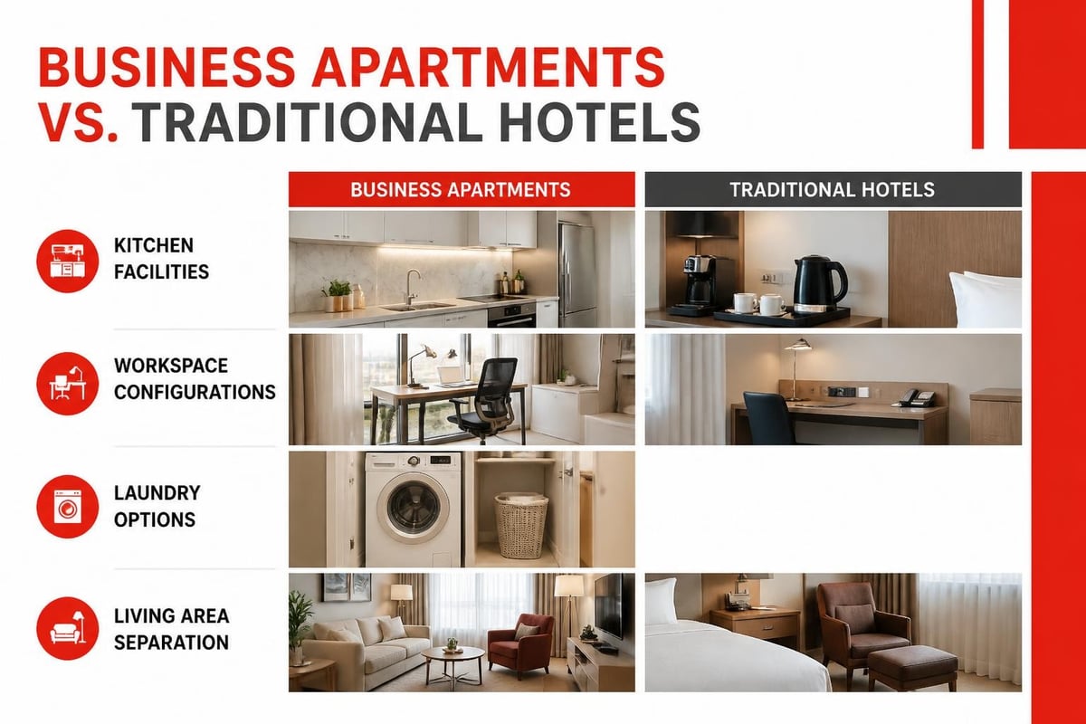 Business apartment features comparison