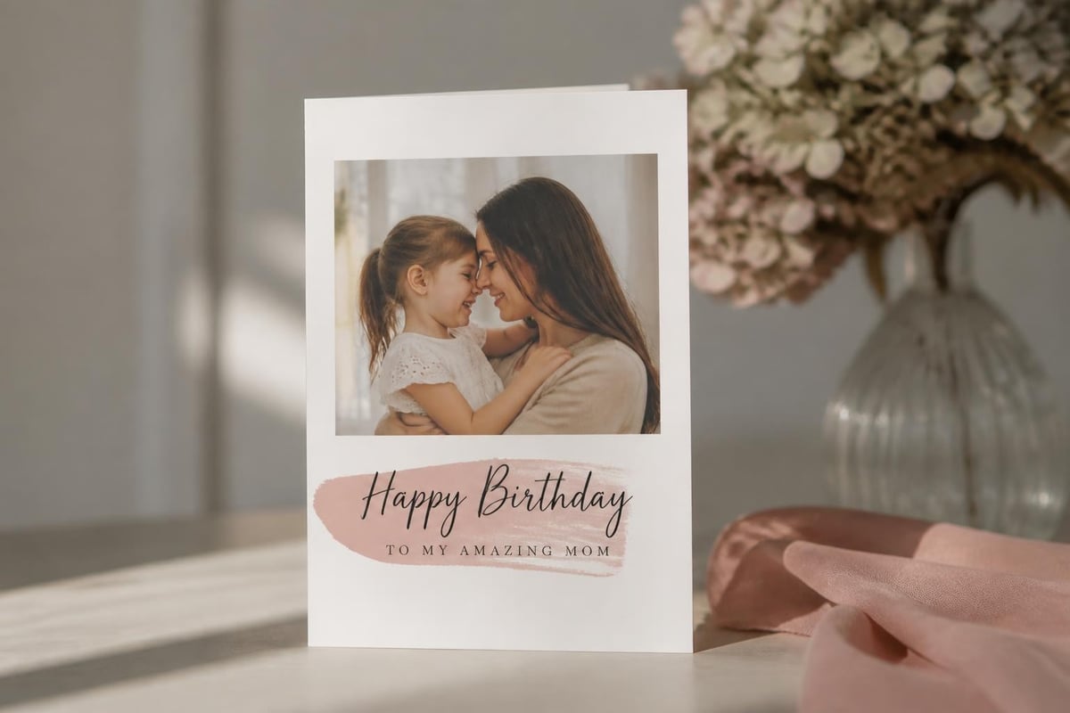 Design elements for photo birthday cards